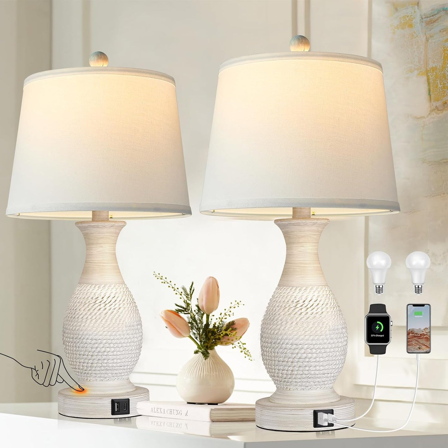 Bai Source Bedside-Charging-Fabric-Included