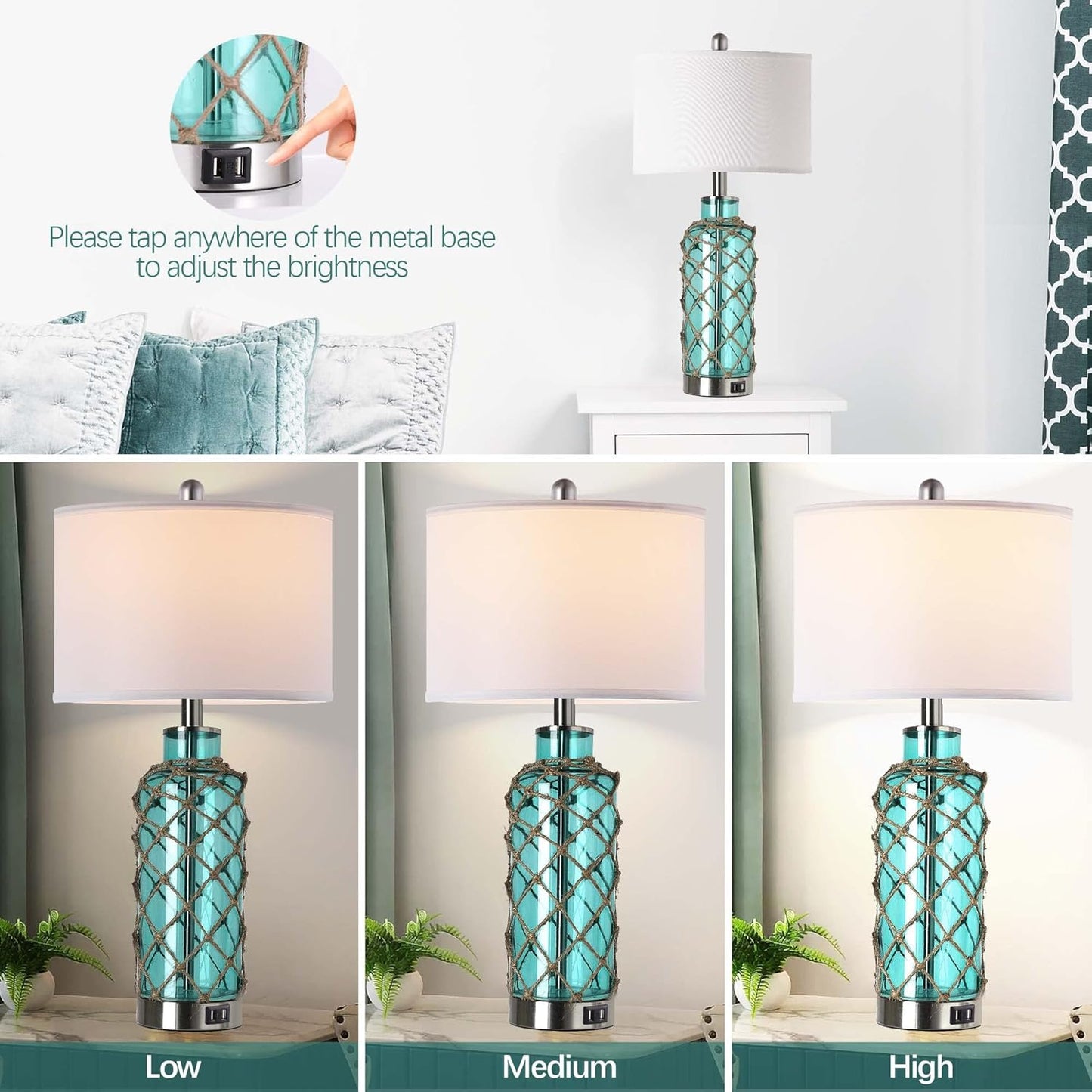 Bai Source Cottage-Nautical-Control-Dimmable-Nightstand