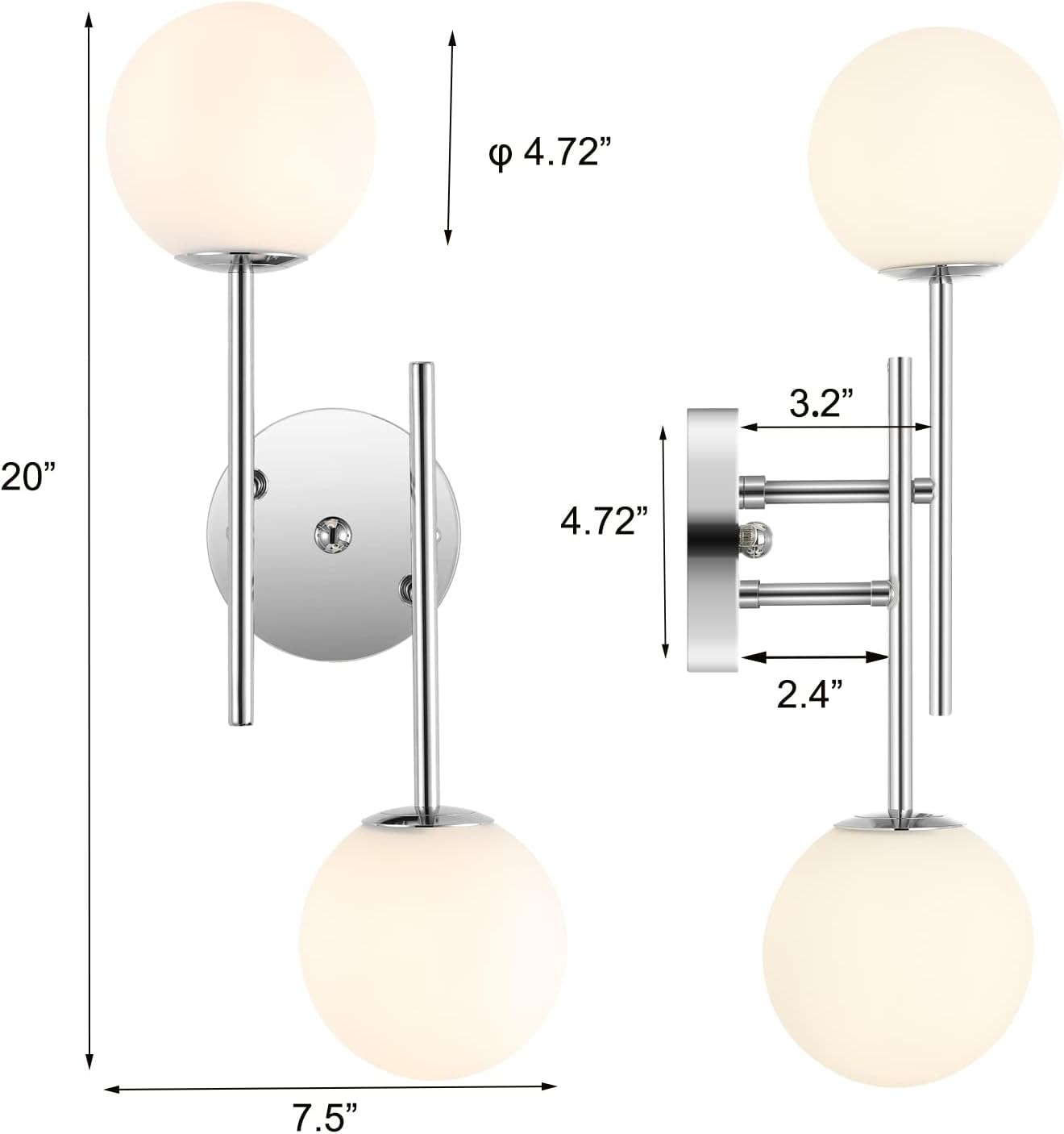 Gold Globe Wall Sconce Light
