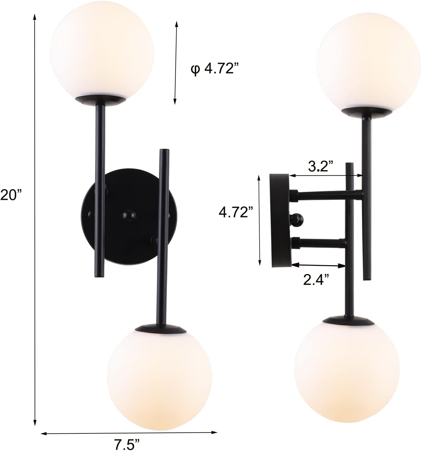 Gold Globe Wall Sconce Light