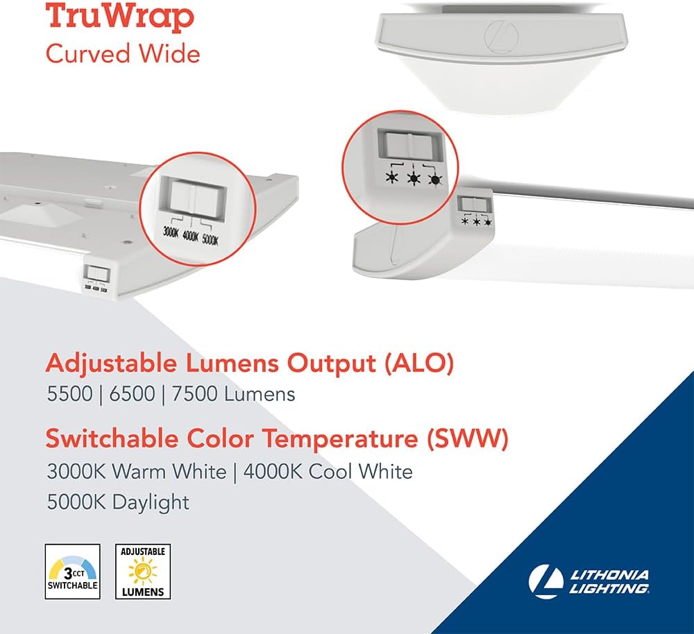 LED Ceiling Light, 4000-6000LM, Adjustable CCT