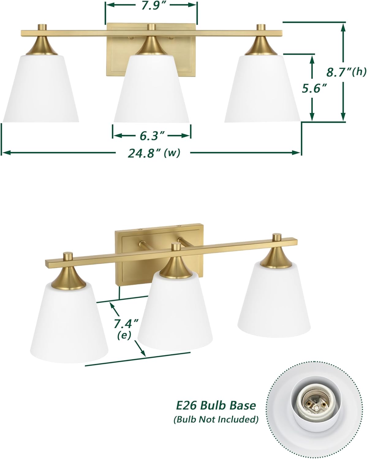 Black Traditional Wall Sconce Light