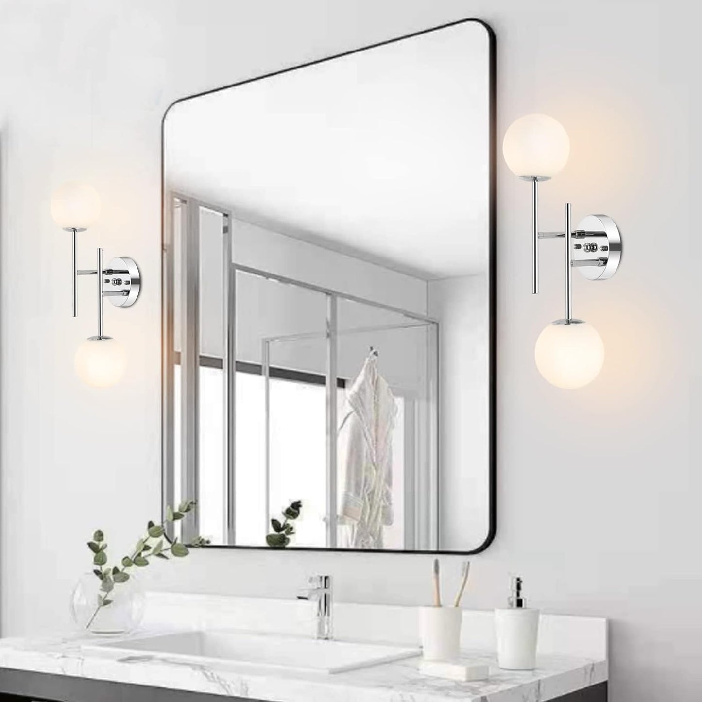 Gold Globe Wall Sconce Light