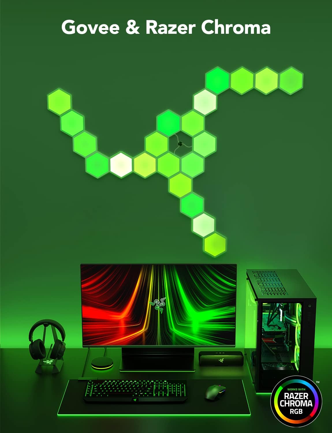RGBIC Hexagon LED Wall Lights