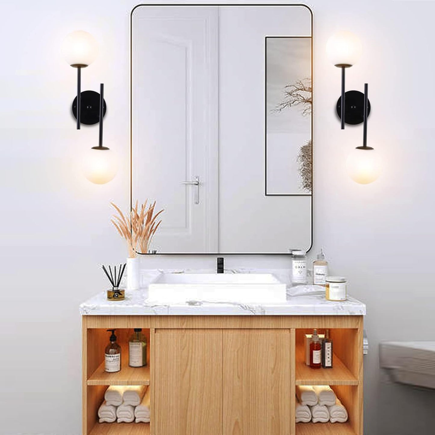 Gold Globe Wall Sconce Light