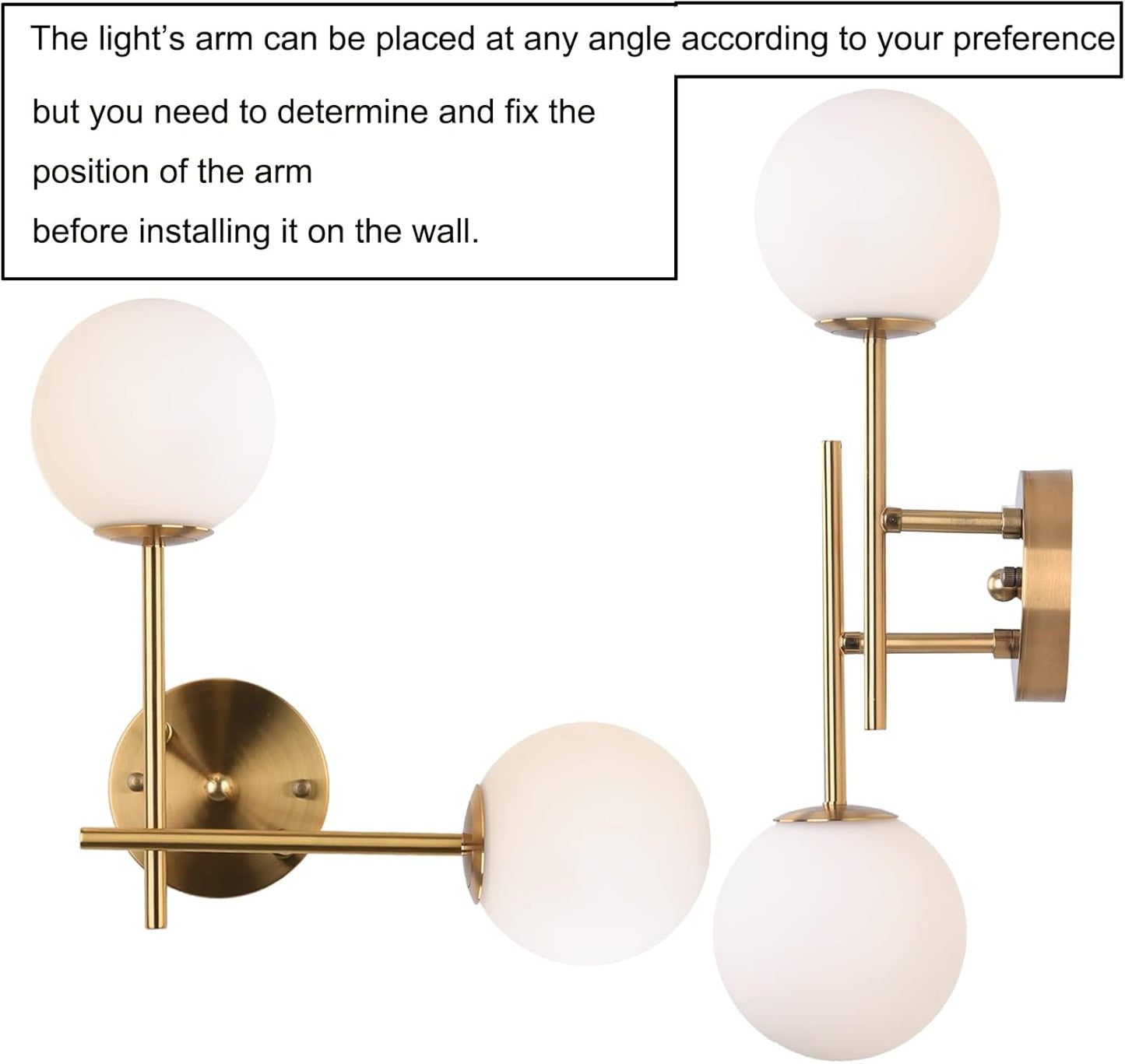 Gold Globe Wall Sconce Light