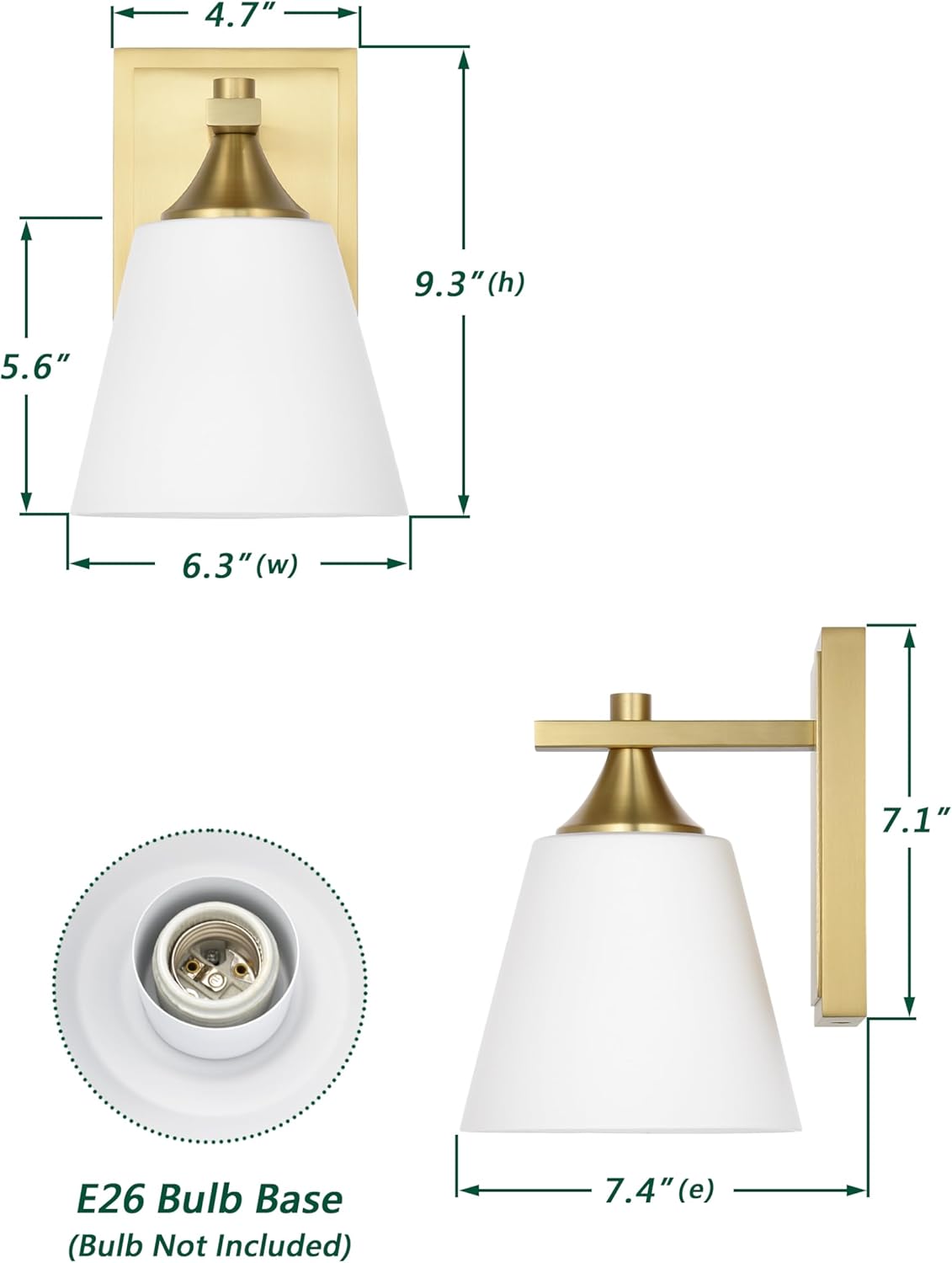 Black Traditional Wall Sconce Light
