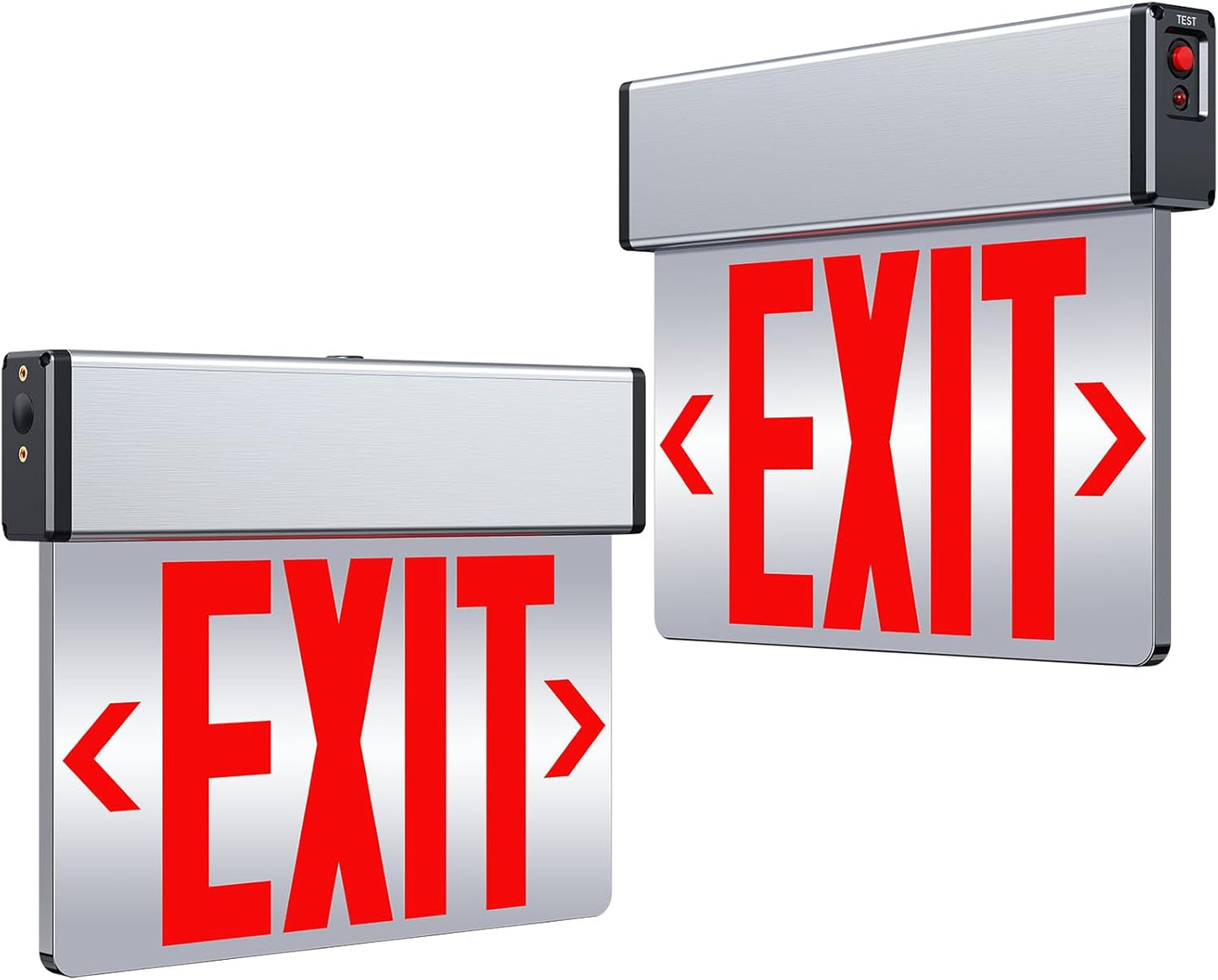 LED Edge-Lit Exit Sign with Battery Backup