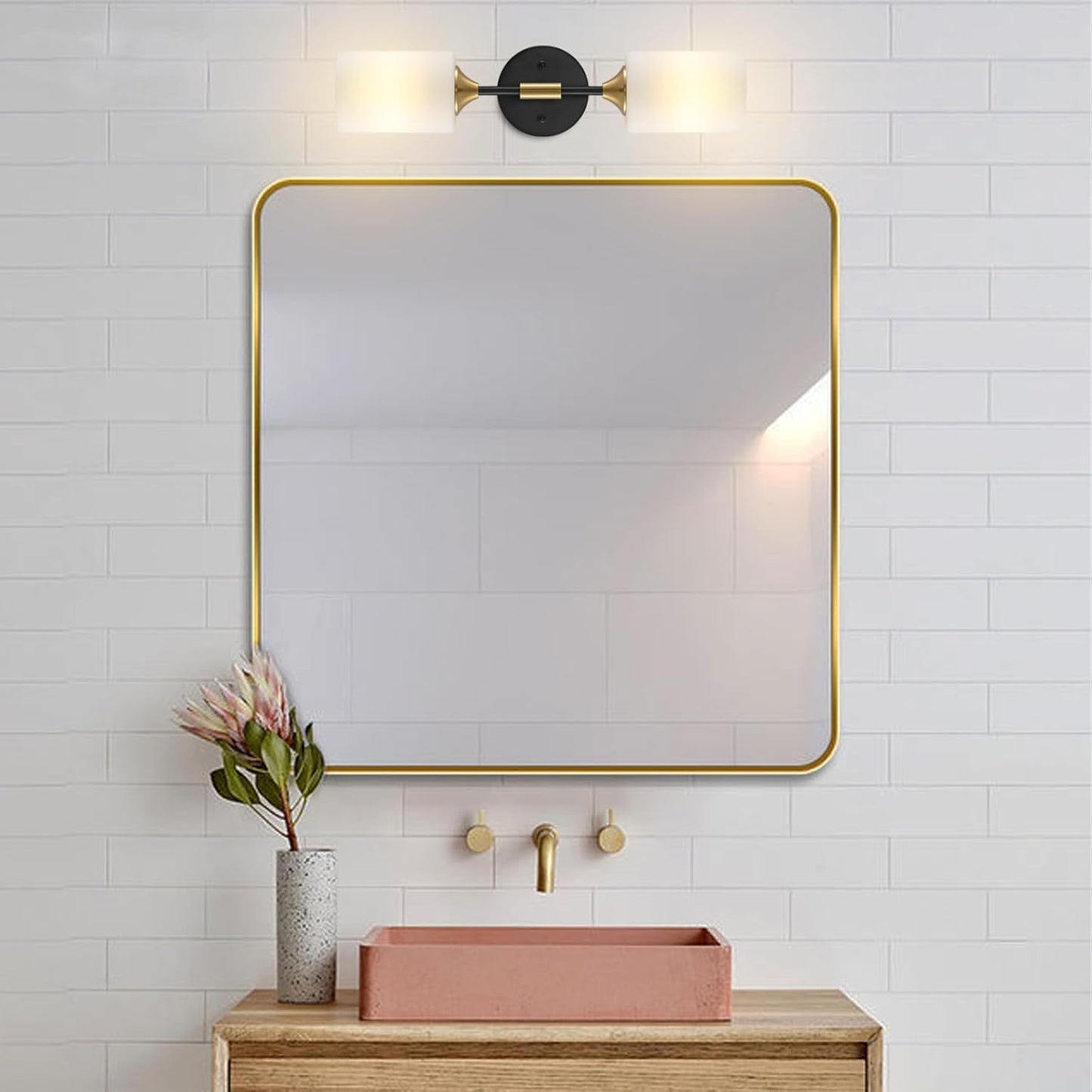 Gold Globe Wall Sconce Light
