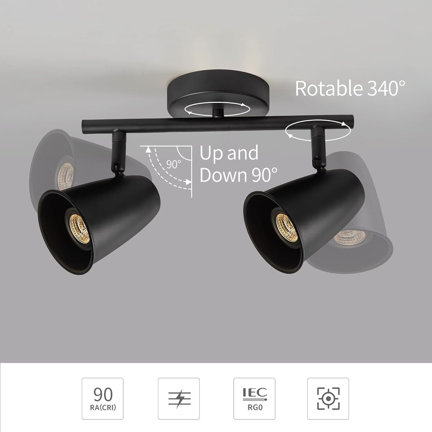 LED Adjustable Hardwired Track Light Head
