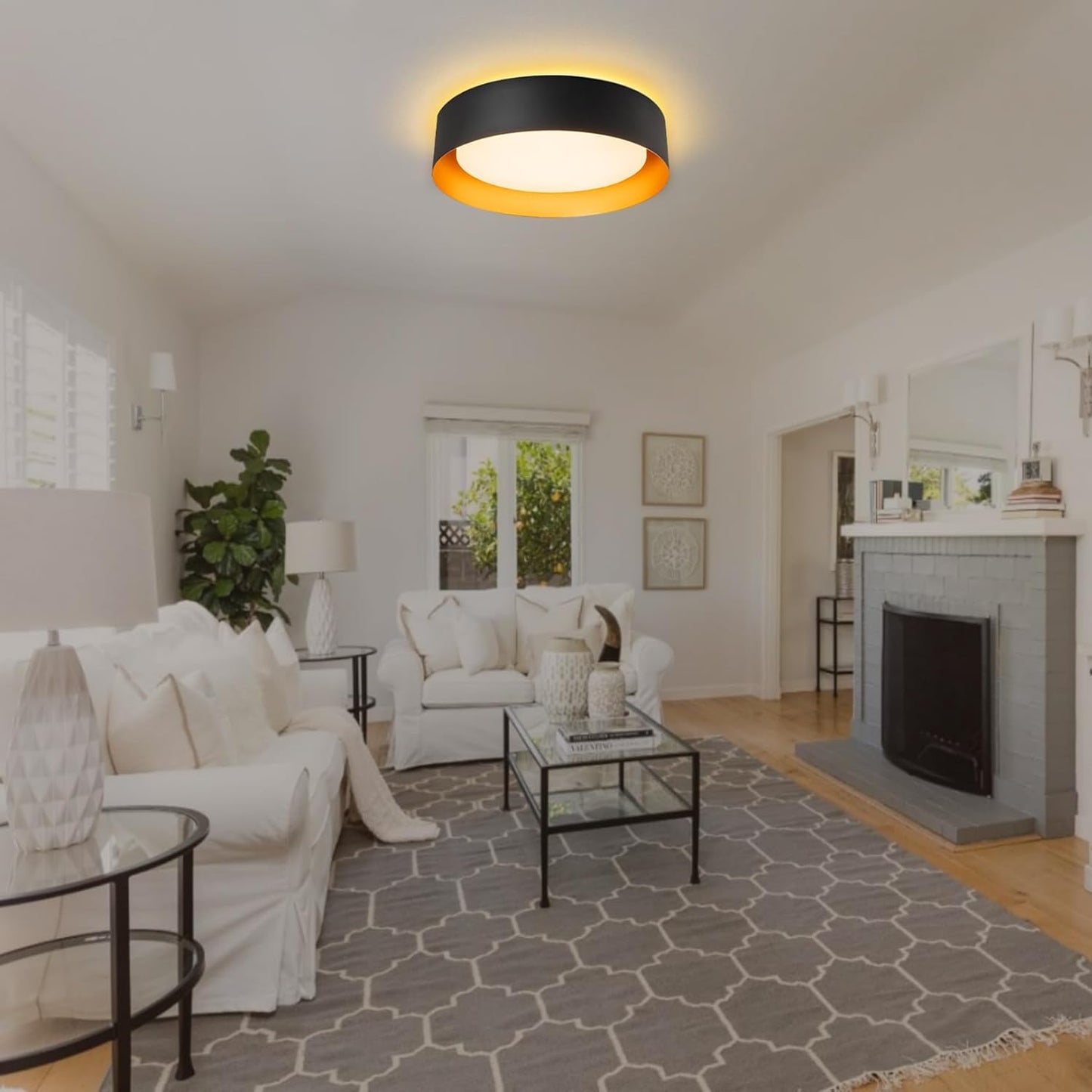 Black Gold LED Ceiling Light
