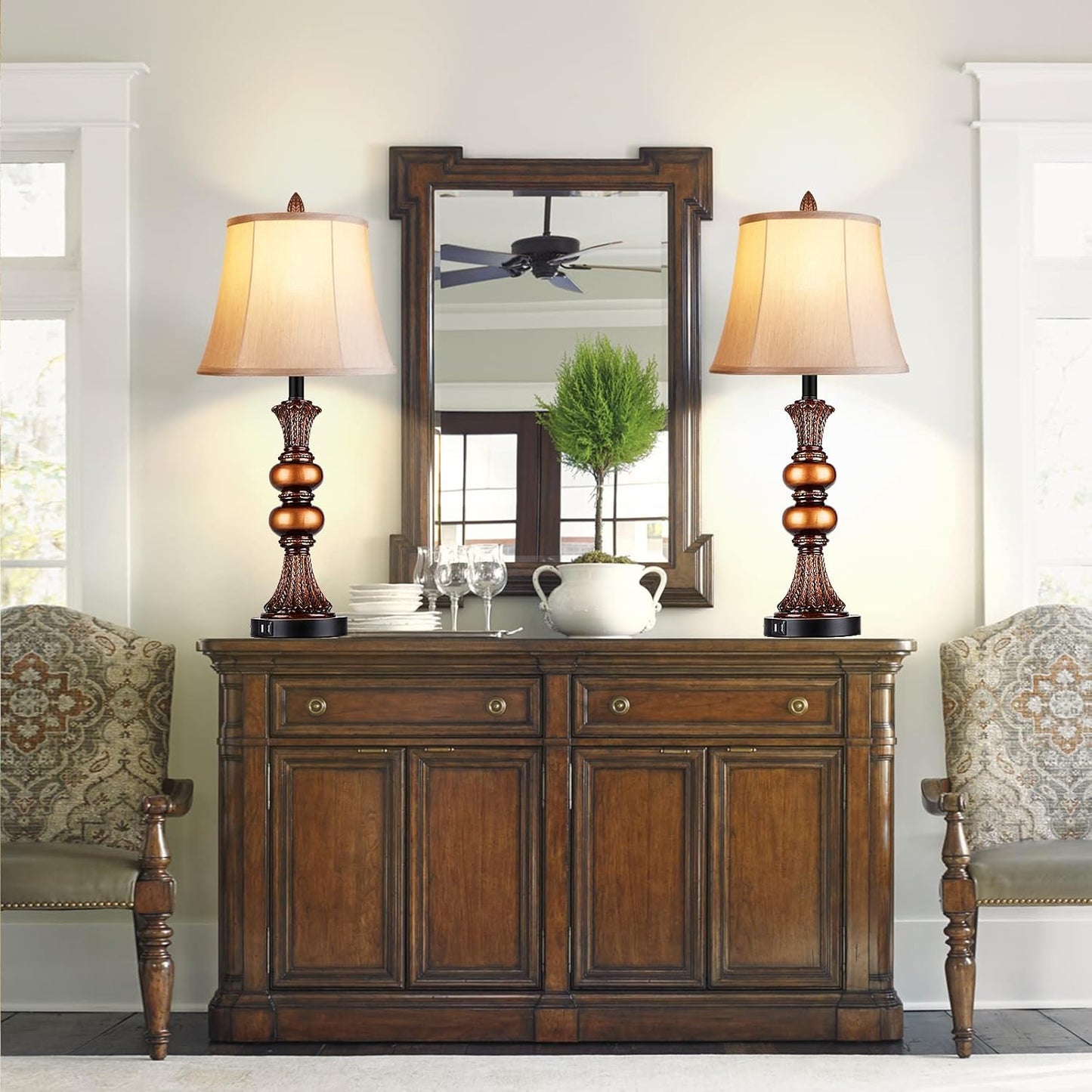 Bai Source Control-Traditional-Charging-Dimmable-Nightstand