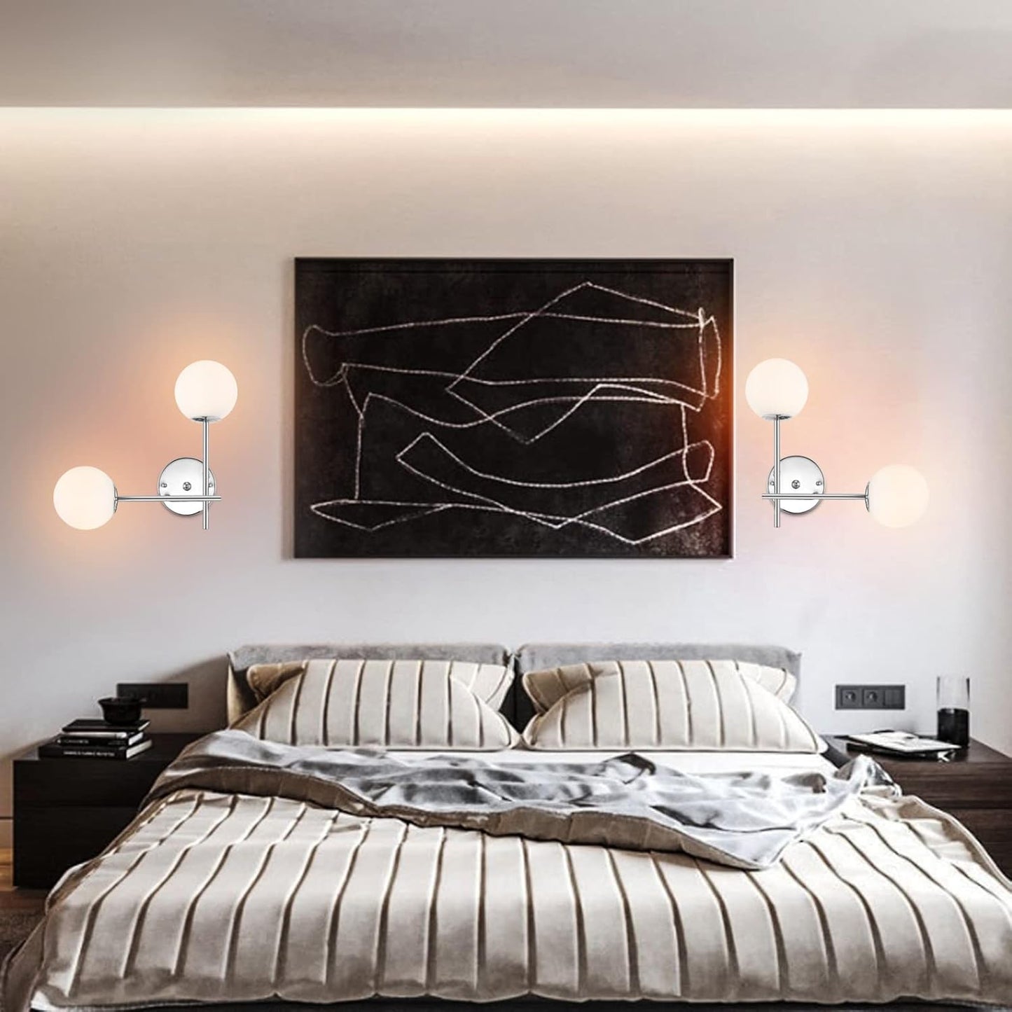 Gold Globe Wall Sconce Light