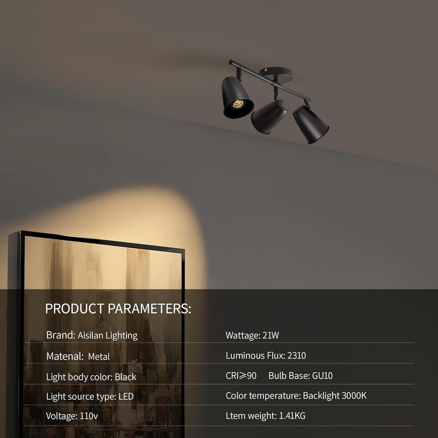 LED Adjustable Hardwired Track Light Head
