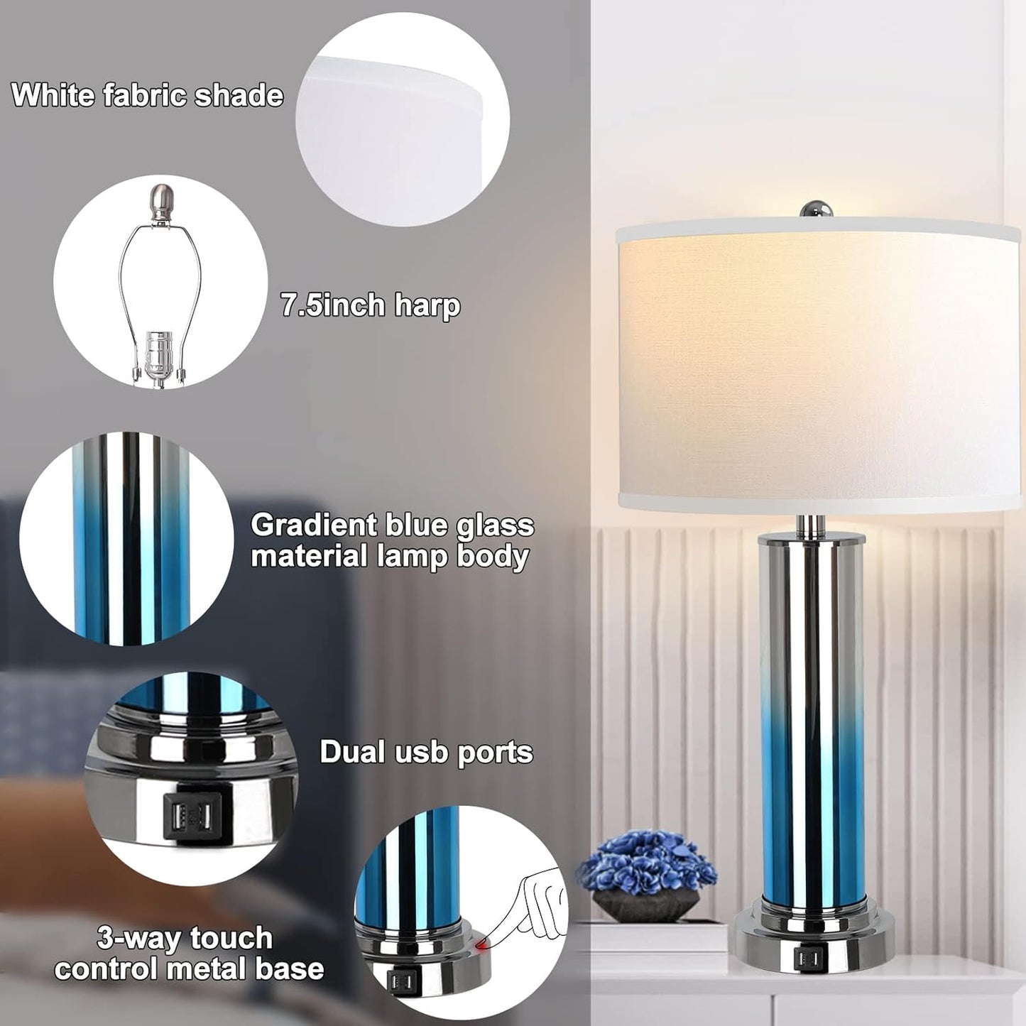 Bai Source Contemporary-Bedside-Dimmable-Bedroom
