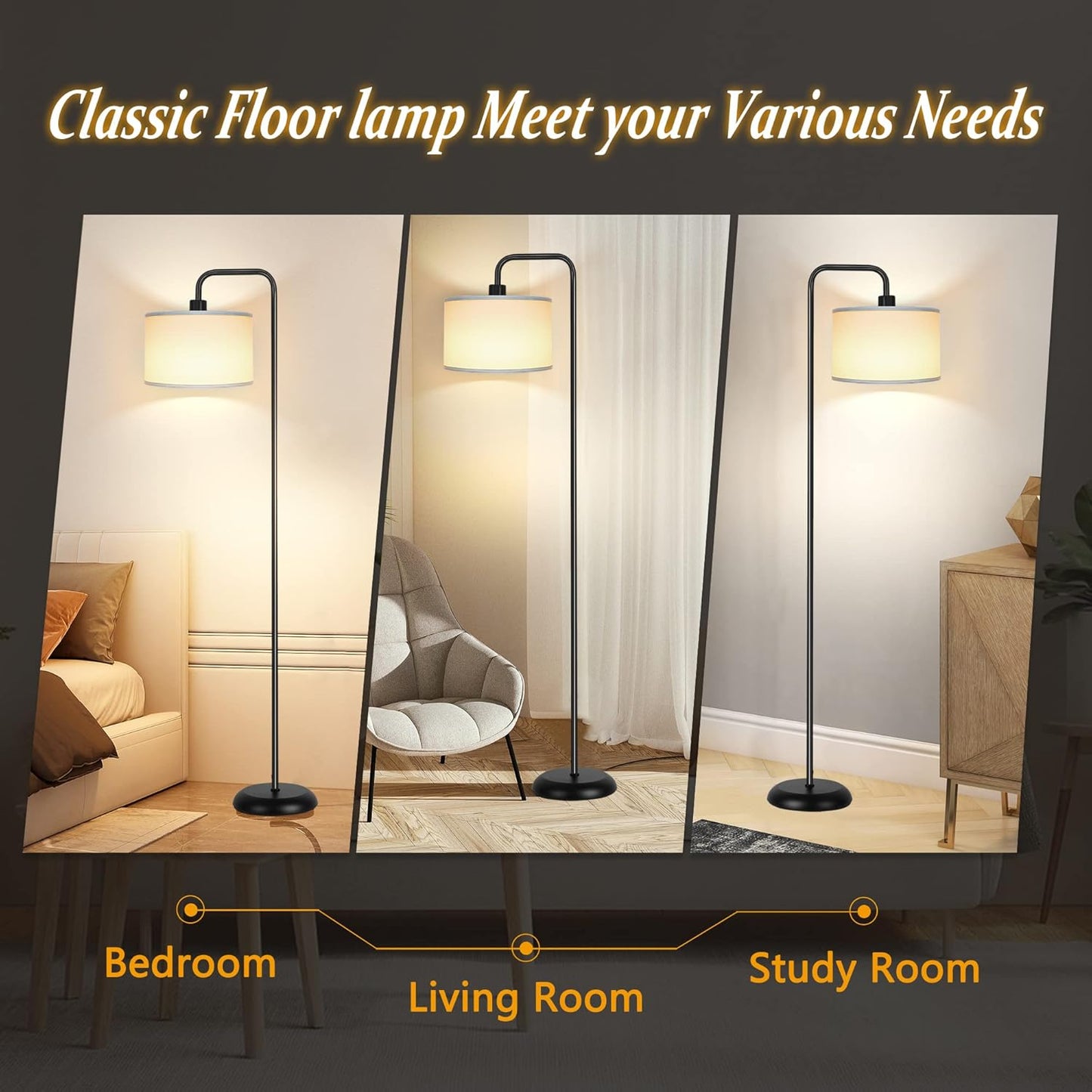 Bai Source LED Floor Lamp for Living Room 3 Color Temperature Floor Lamp