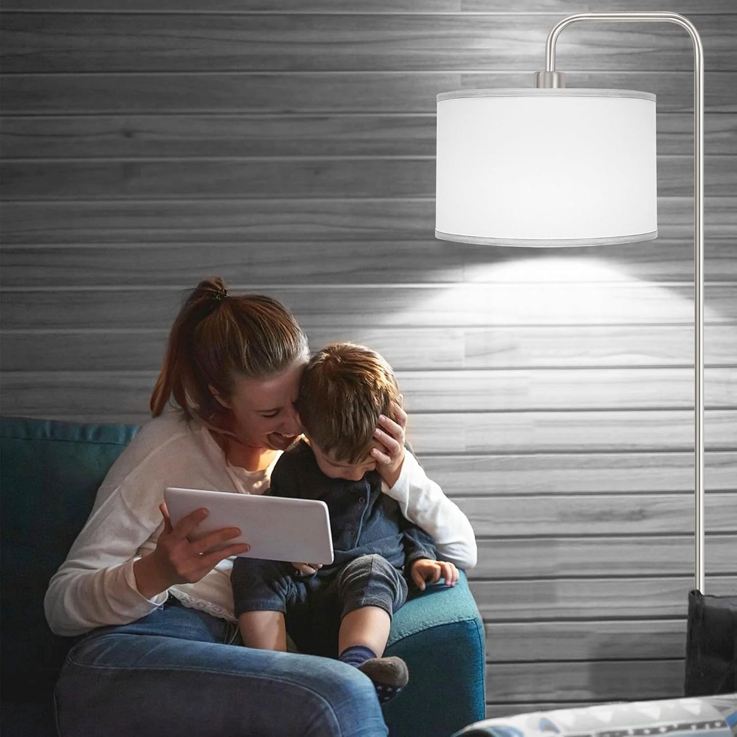 Bai Source LED 3 Color Temperature Floor Lamp with Foot Switch Modern Standing Lamp Tall Pole Floor