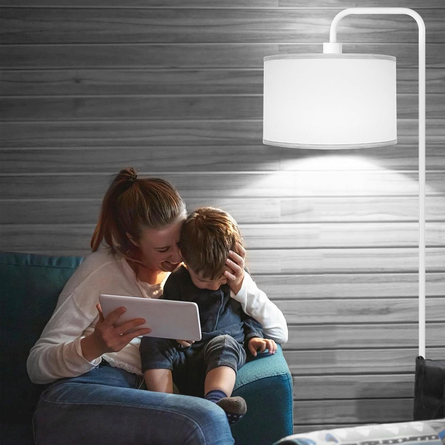 Bai Source 3 Color Temperature Floor Lamp with Foot Switch Modern Standing Lamp Tall Pole Floor