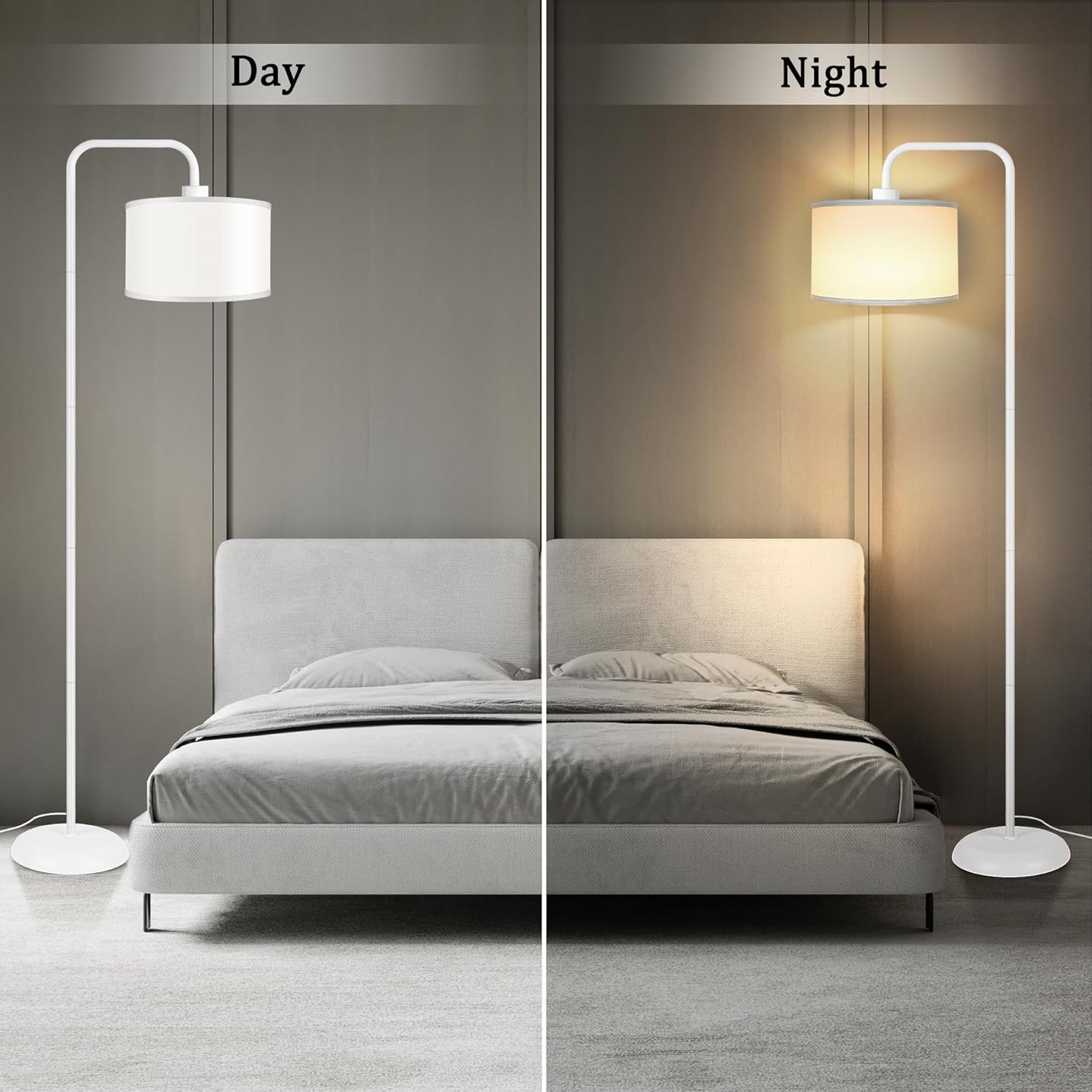 Bai Source 3 Color Temperature Floor Lamp with Foot Switch Modern Standing Lamp Tall Pole Floor