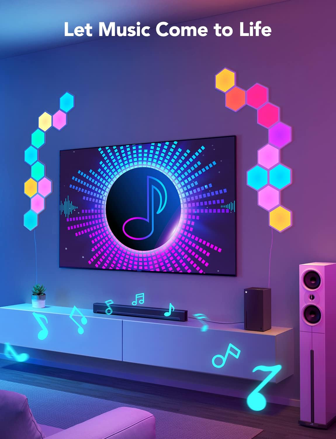 RGBIC Hexagon LED Wall Lights