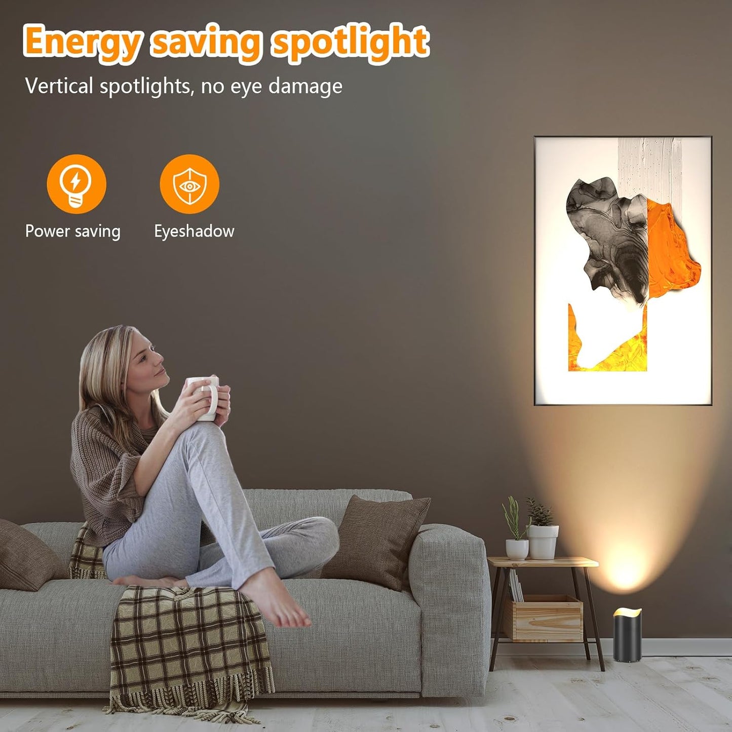 2-Pack Indoor Uplighting Spotlights
