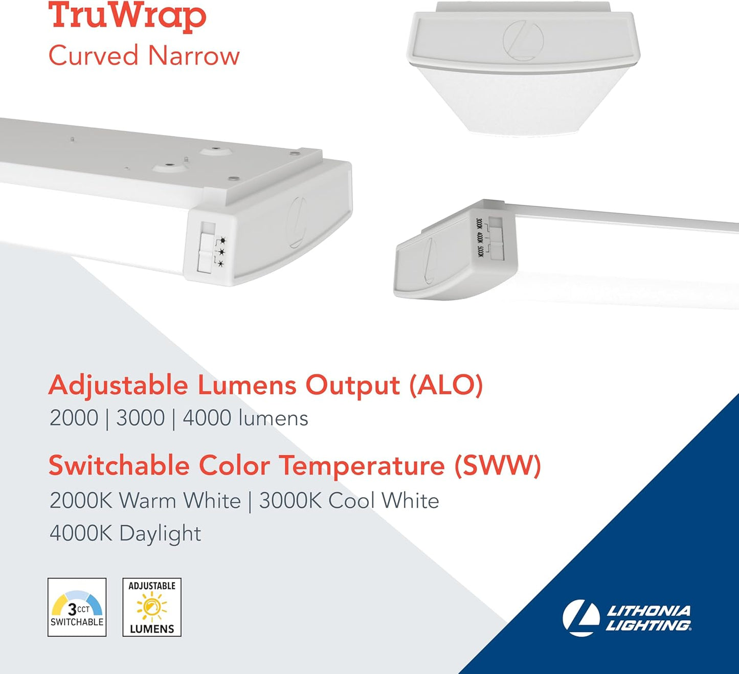 LED Ceiling Light, 4000-6000LM, Adjustable CCT