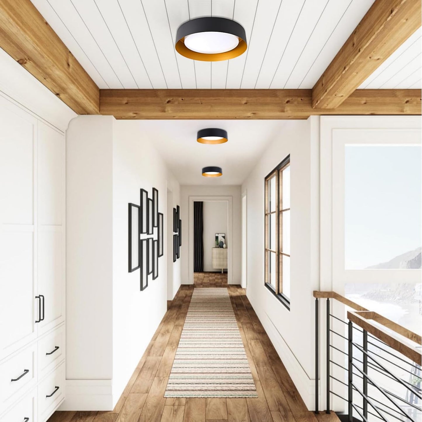 Black Gold LED Ceiling Light
