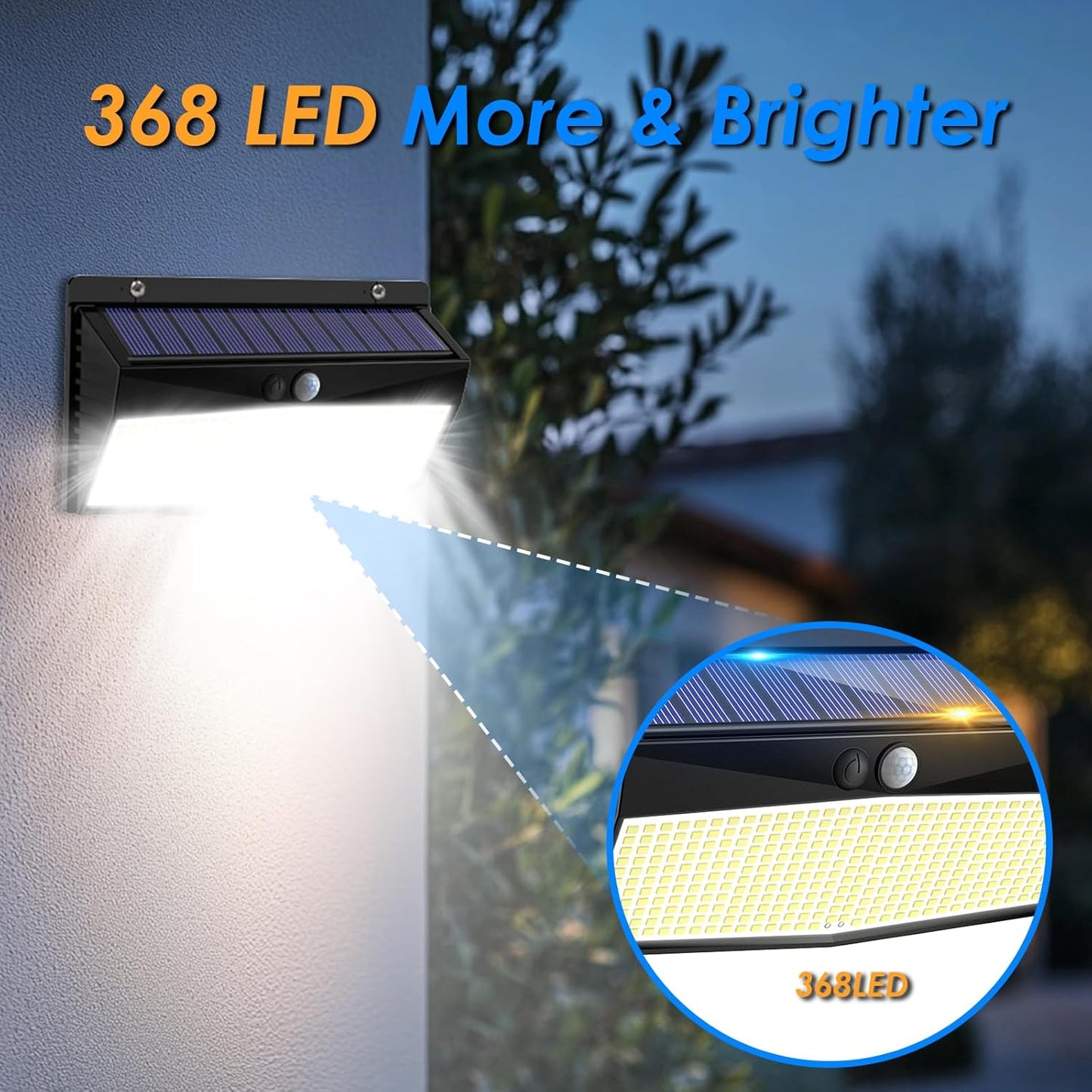 Solar Motion Sensor Fence Light