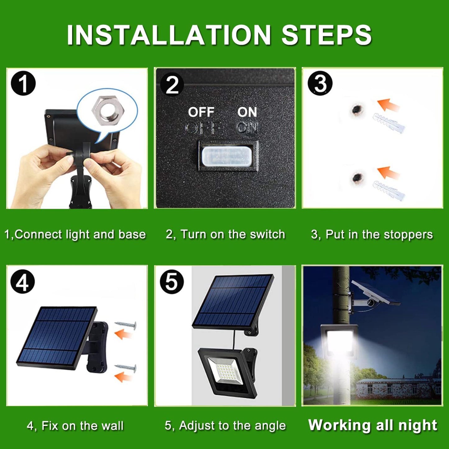 Solar-Powered Adjustable Security Light