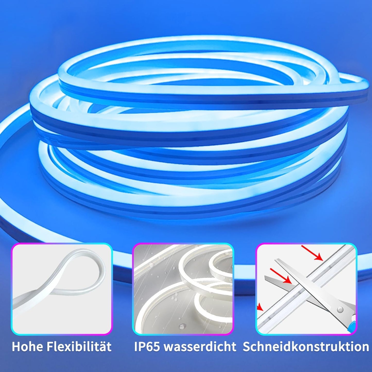 50ft RGB Waterproof Neon Strip Lights