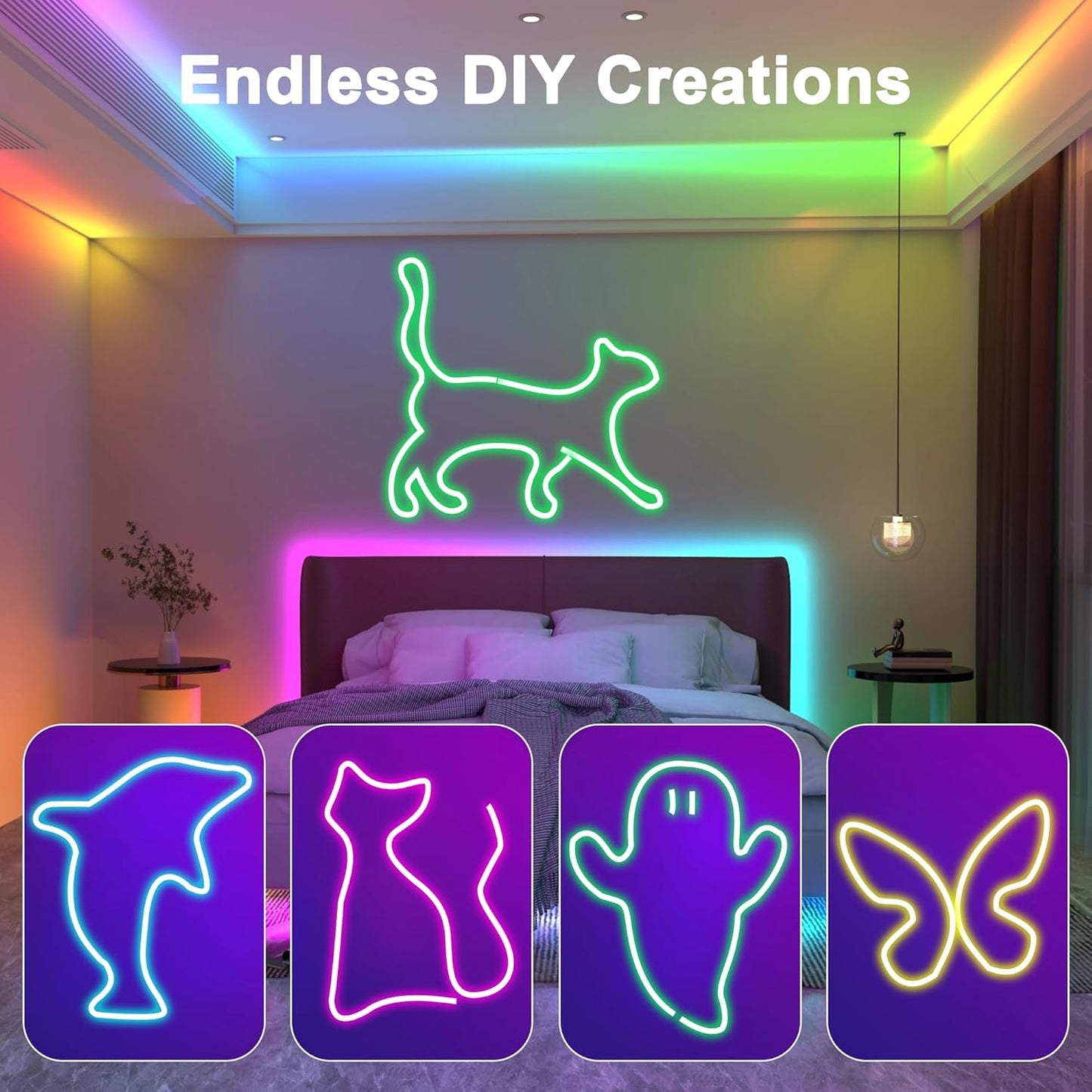 32.8Ft Waterproof RGB Neon Rope Light