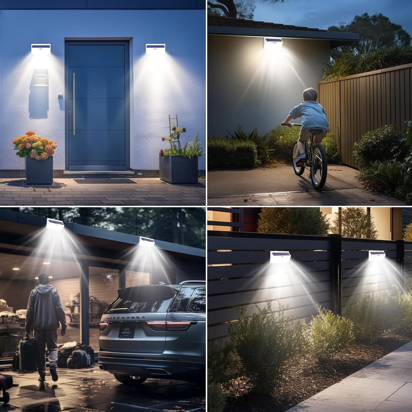Solar Motion Sensor Fence Light