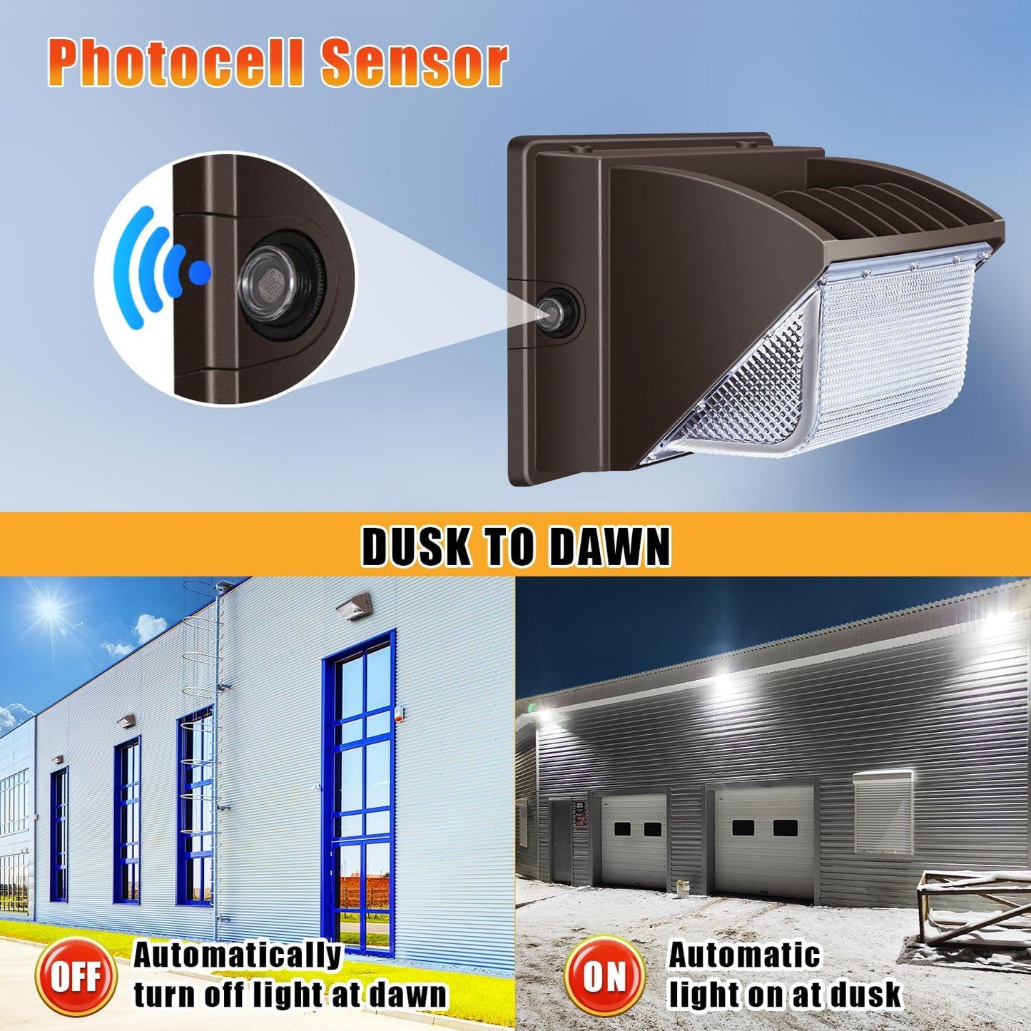150W LED Wall Pack Security Light