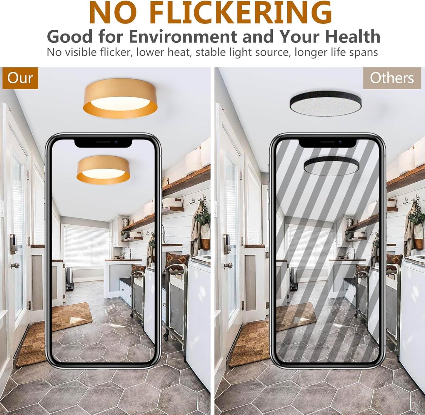 Black Gold LED Ceiling Light