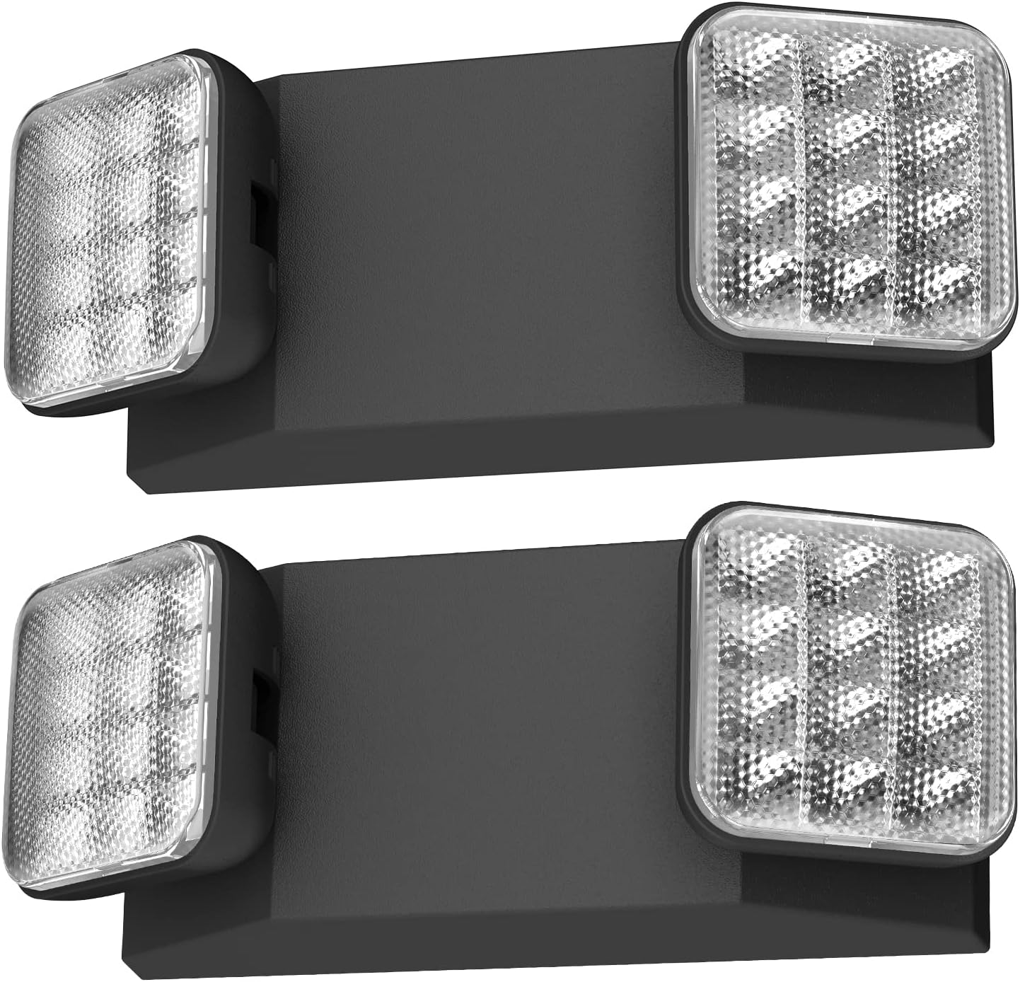 Black LED Exit Sign with Backup