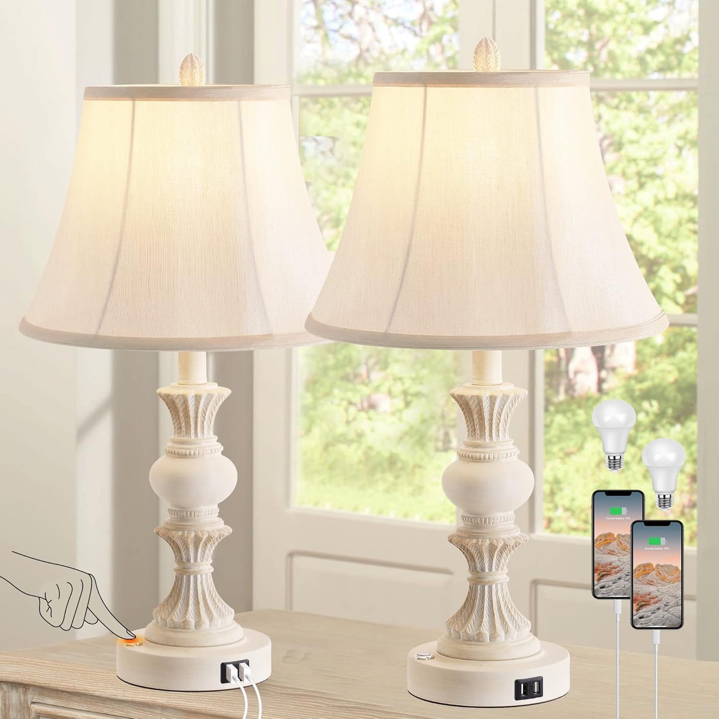Bai Source Control-Dimmable-Bedside-Charging-Nightstand