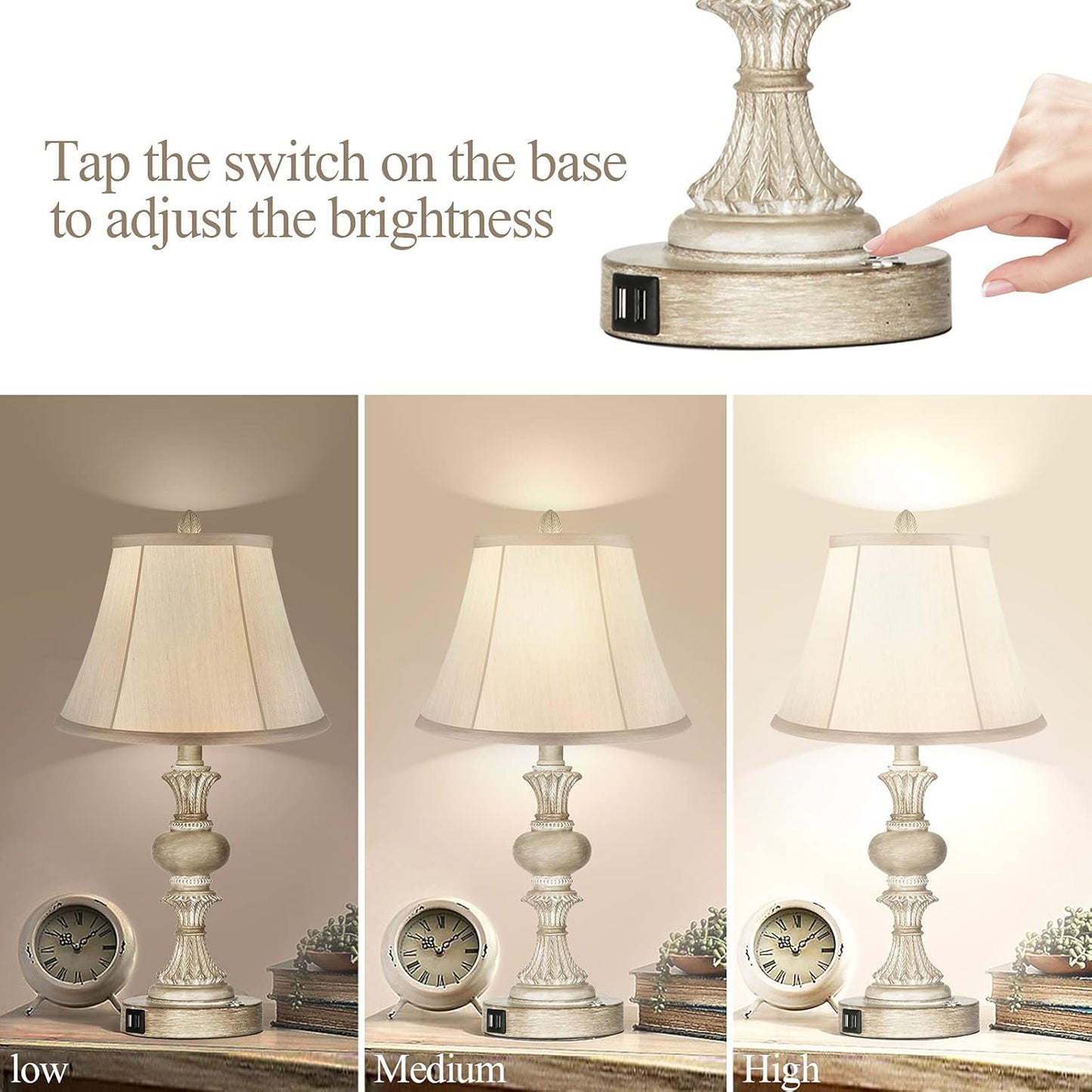 Bai Source Dimmable-Nightstand-Charging-Farmhouse
