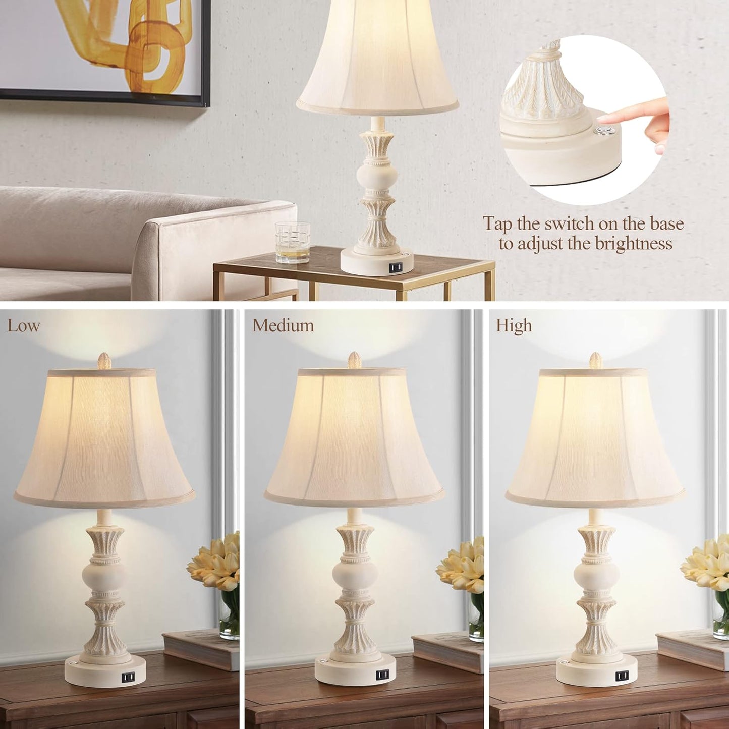 Bai Source Control-Dimmable-Bedside-Charging-Nightstand