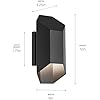 Black LED Outdoor Wall Light