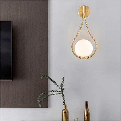Mid-Century Brass Globe Wall Sconce