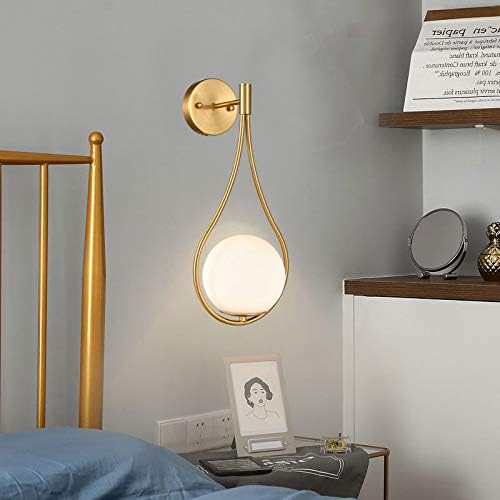 Mid-Century Brass Globe Wall Sconce
