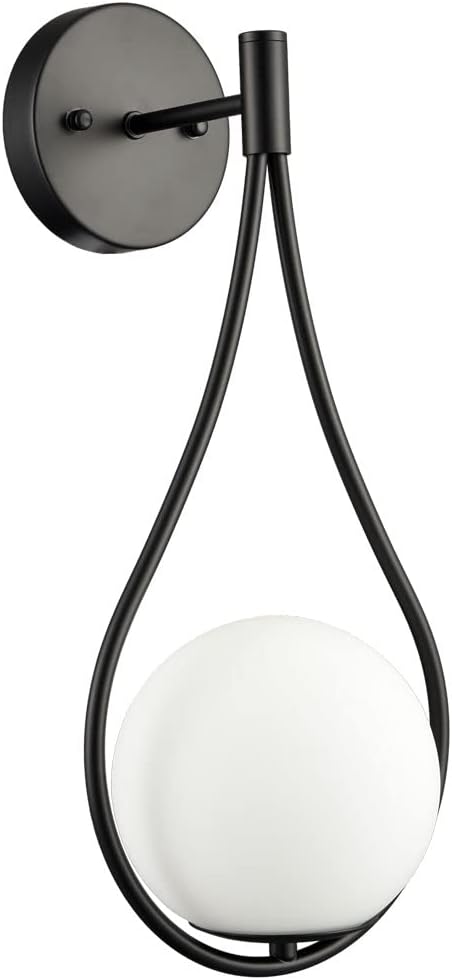 Mid-Century Brass Globe Wall Sconce