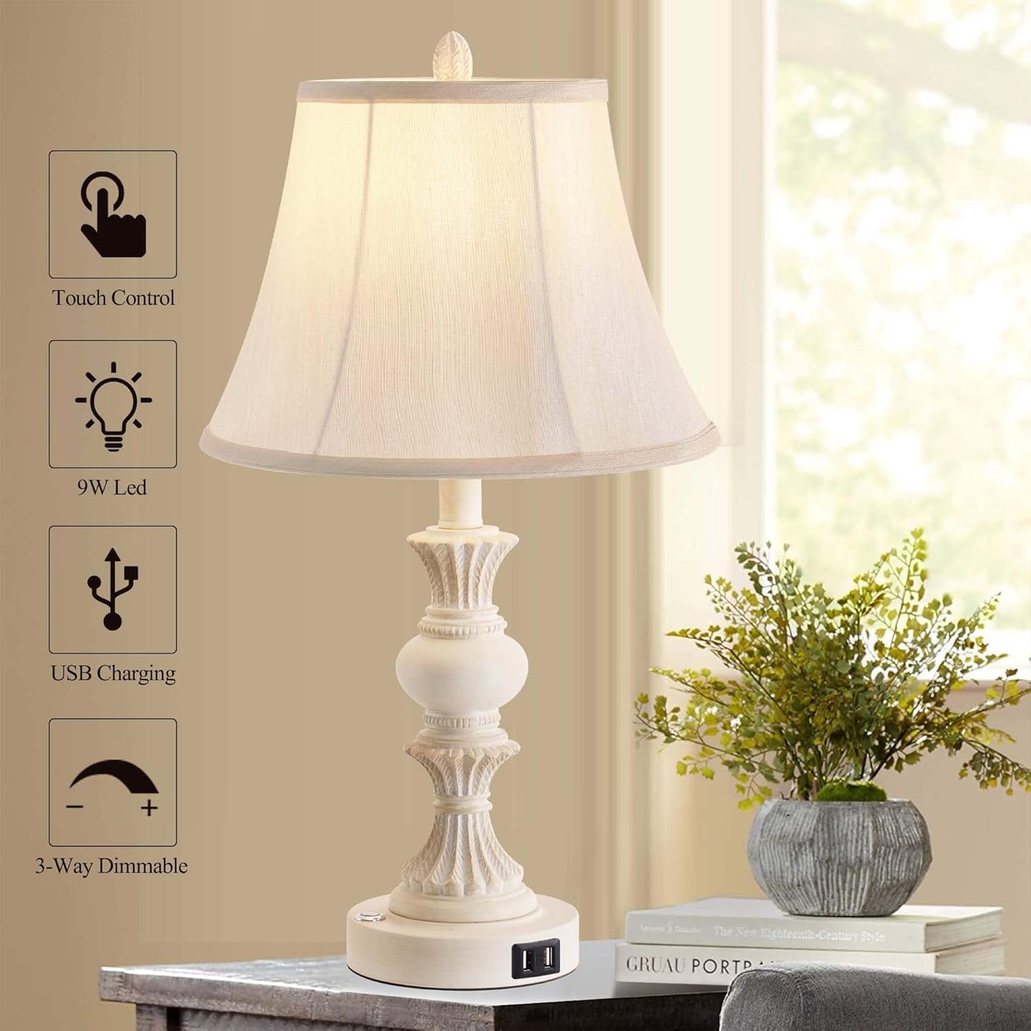 Bai Source Control-Dimmable-Bedside-Charging-Nightstand