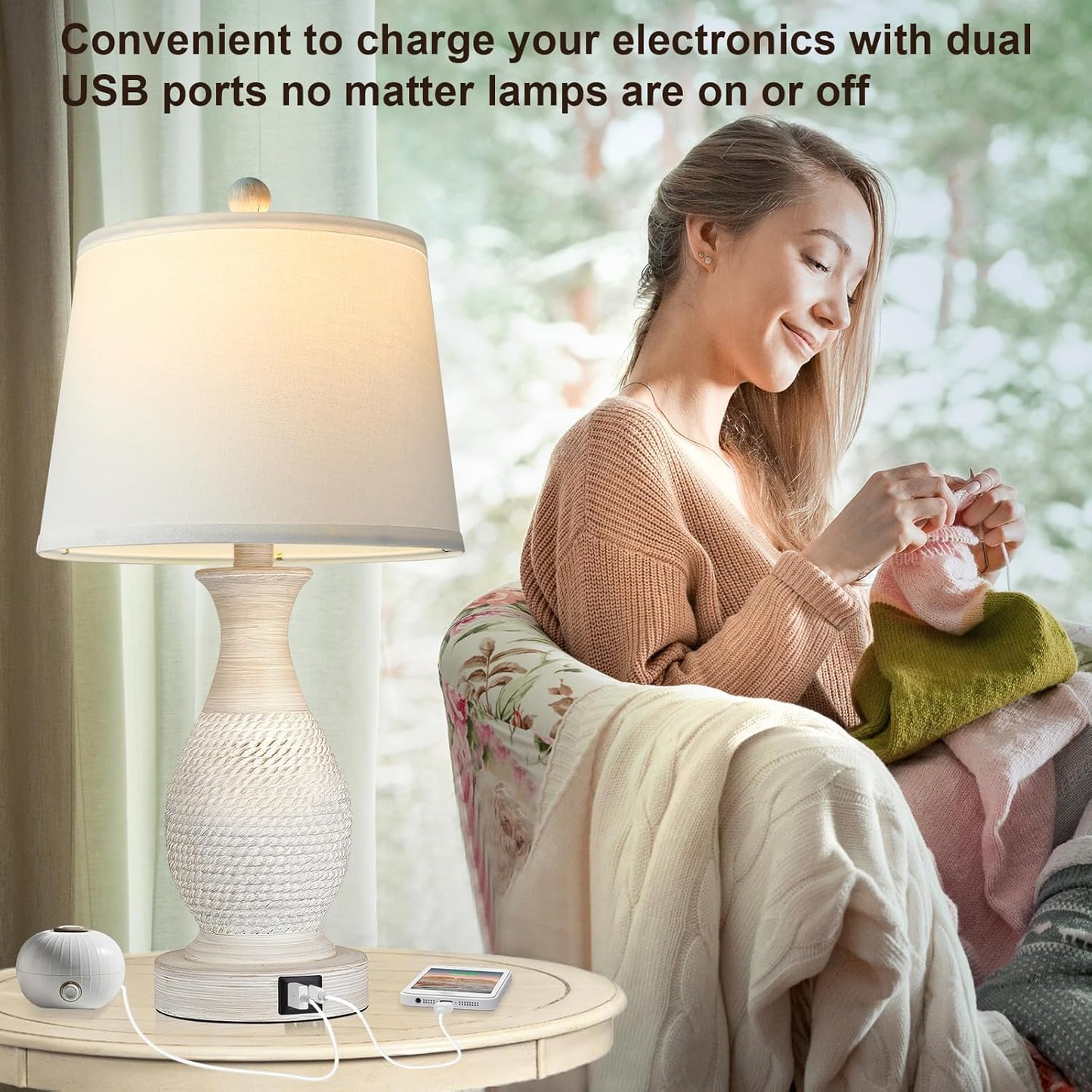 Bai Source Bedside-Charging-Fabric-Included