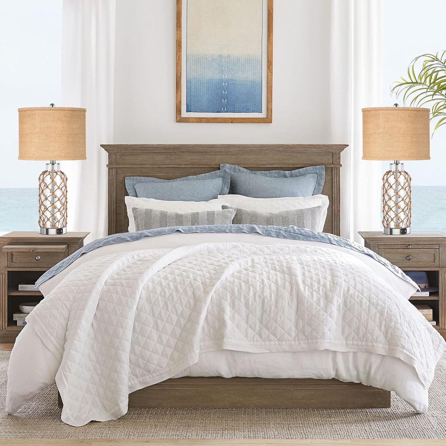 Bai Source Cottage-Nautical-Dimmable-Farmhouse-Nightstand