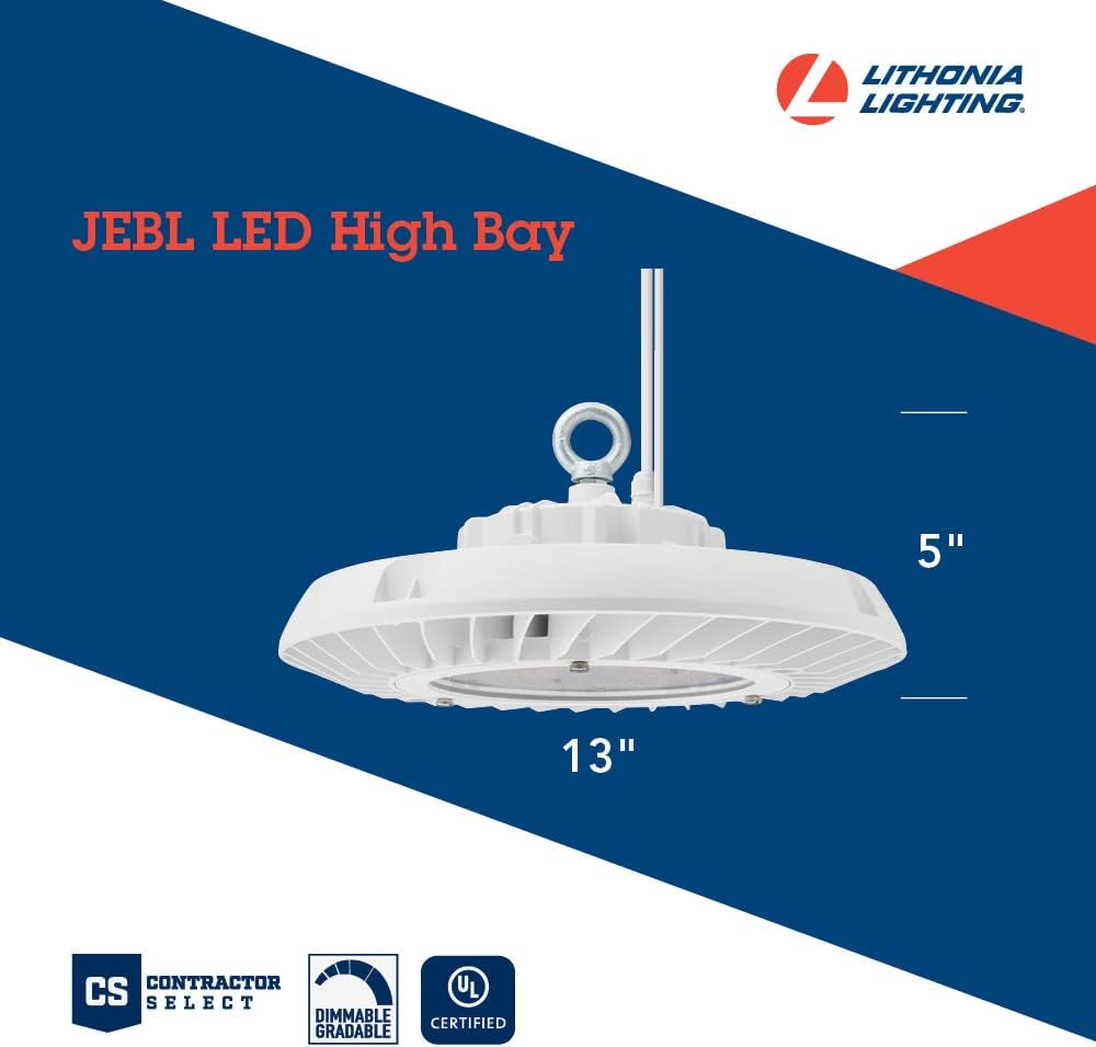 Round High Bay LED Light, 24K-30K Lumens, CCT Adjustable