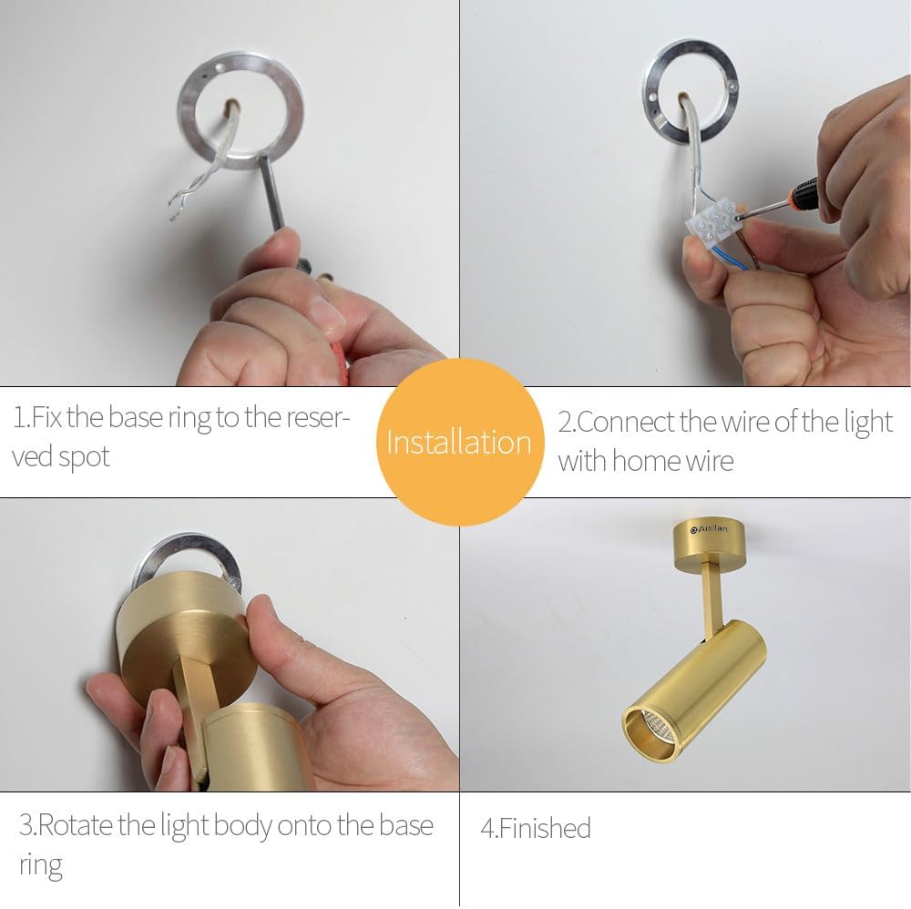 LED Adjustable Hardwired Track Light Head