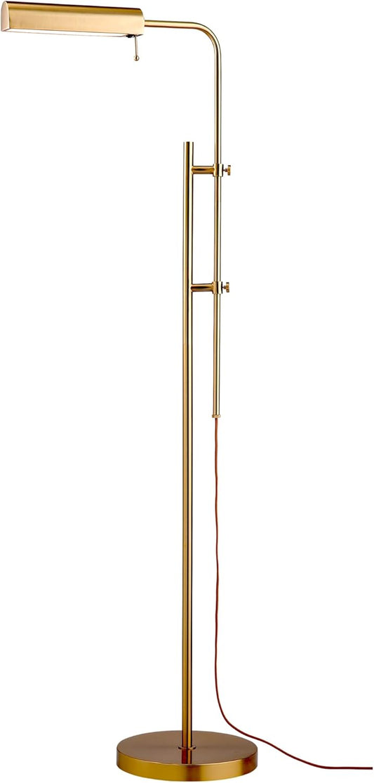 Adjustable Brass Pharmacy Floor Lamp