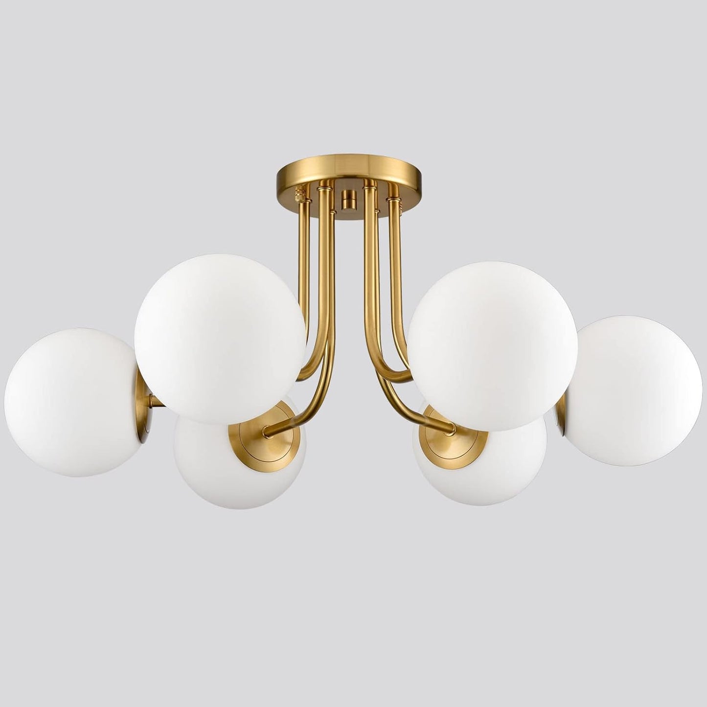 Brass Gold 3-Light Ceiling Lamp