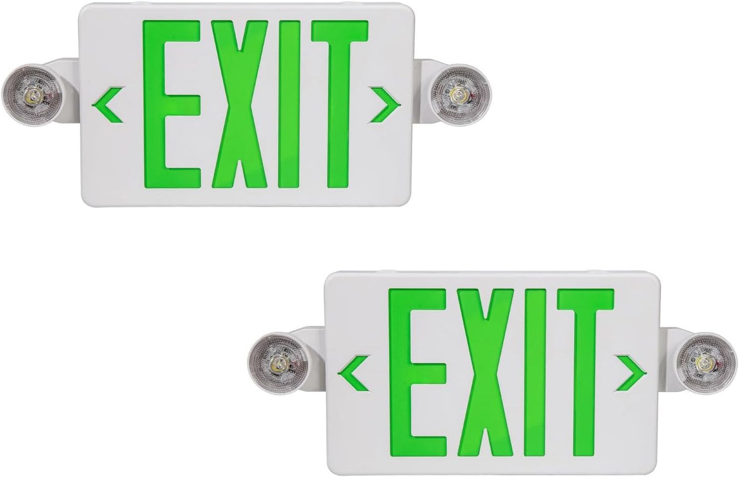Black LED Exit Sign with Emergency Lights